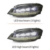 4 lenticulares con función de luz de carretera y luz de cruce