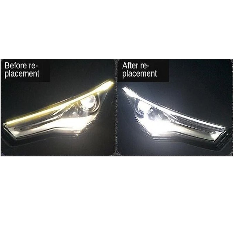 Effect after replacing ST45881 LED Module for Audi A6L C7PA DRL Daytime Running Light