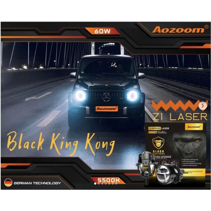 Proyector Lenticular Aozoom NEGRO KING KONG 75W