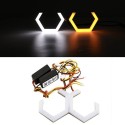 Angel Eyes Led Esagonale 2 Pezzi 90 MM Cotton DRL Diurno Freccia Bianco Arancione