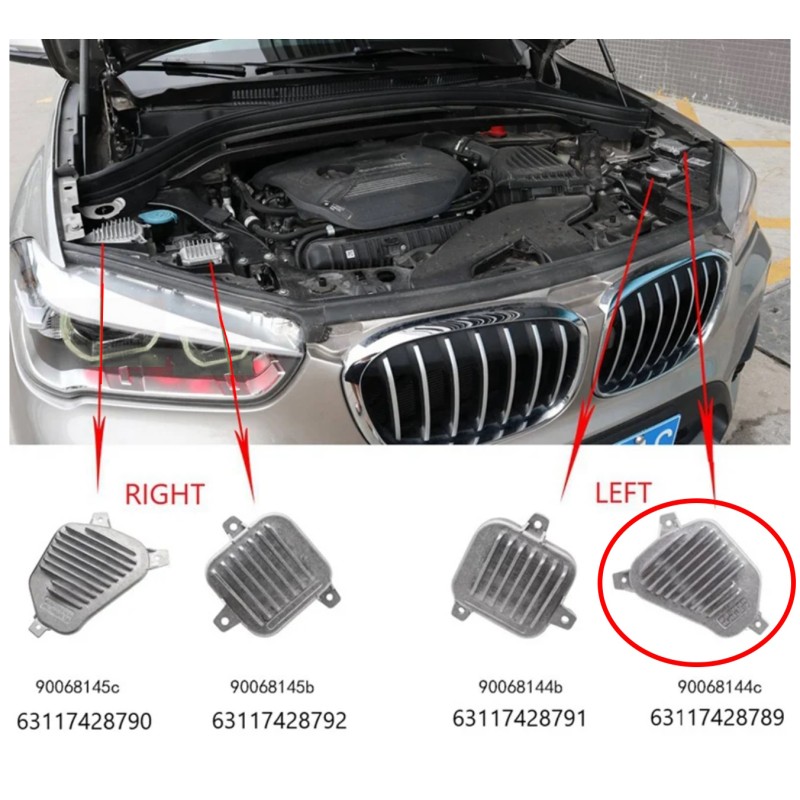 Led Module B009521-A 63117428789 90068145 A1 MD E9 11710 Left Daytime Running Light DRL BMW X1 F48 F49 X2 F39 Replacement