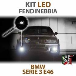 Lampade Led Fendinebbia H11 per BMW Serie 3 - E46 (1998 - 2007) tecnologia CANBUS Kit 6000k Luce Bianca