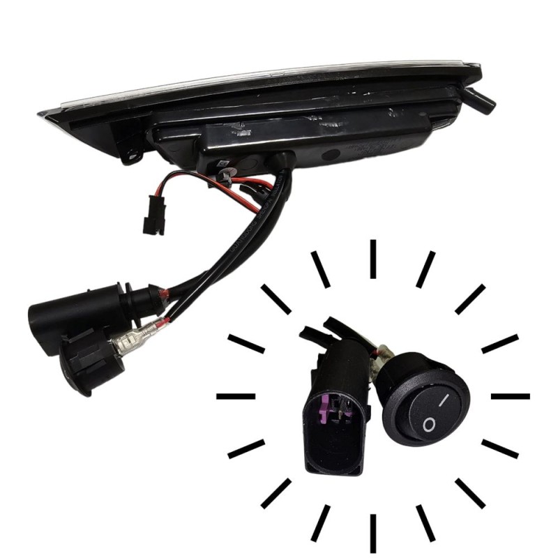 FAROS ANTINIEBLA DIURNOS SECUENCIALES TRANSPARENTES PARA VOLKSWAGEN SCIROCCO