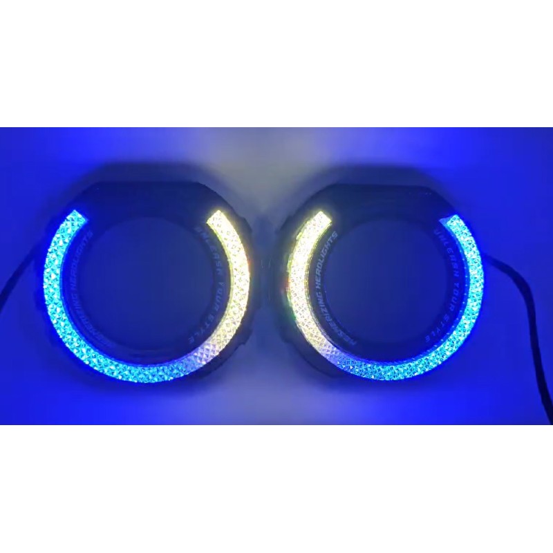 blu bianco Cover Crystal 5D VELO CUT-SHAPE RGB Per 3 Pollici