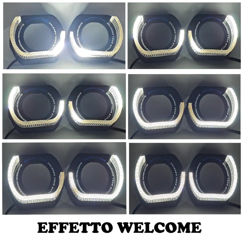 WELCOME EFFECT Cover Crystal 5D VELO O-SHAPE White Orange