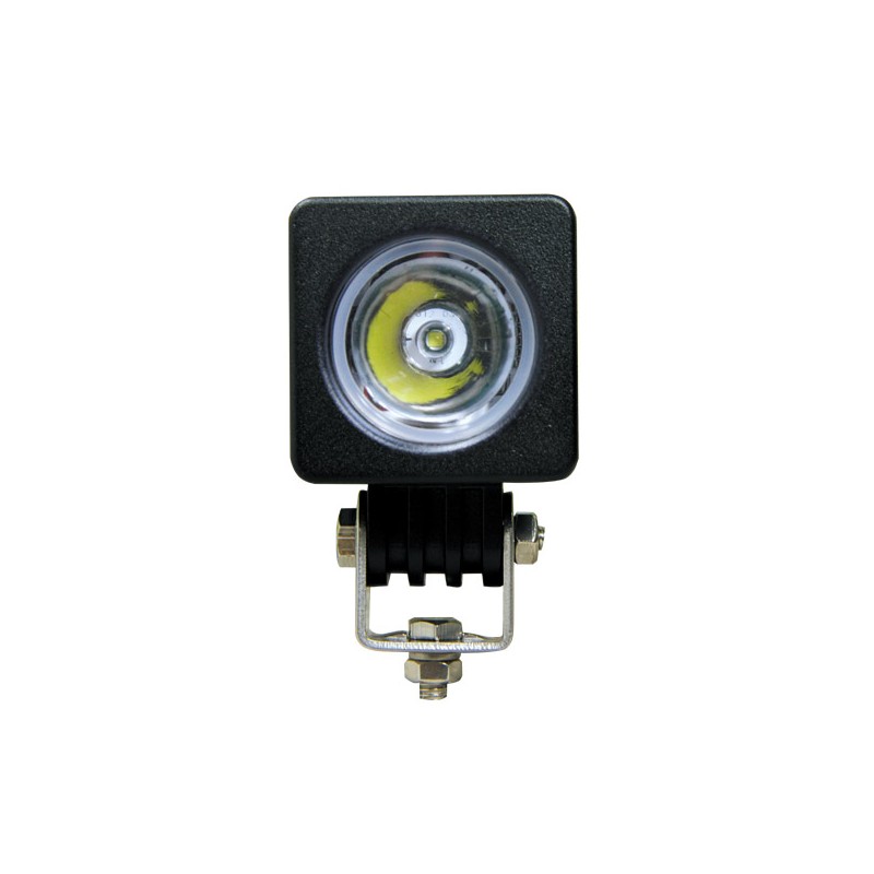 Foto frontal Faro Led Moto Camión 10W Cuadrado 12V 24V Adicional