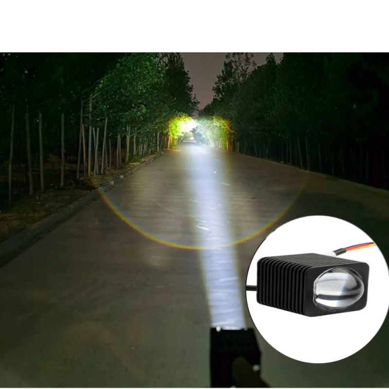 effetto luminoso Lenticolare Led Aggiuntivo Da Paraurti Moto Laser Profondità 500 Metri Mini 18 Millimetri