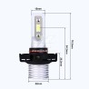 dimensioni Coppia Lampade Led PSX19W PS19W Canbus Bianco 6000k