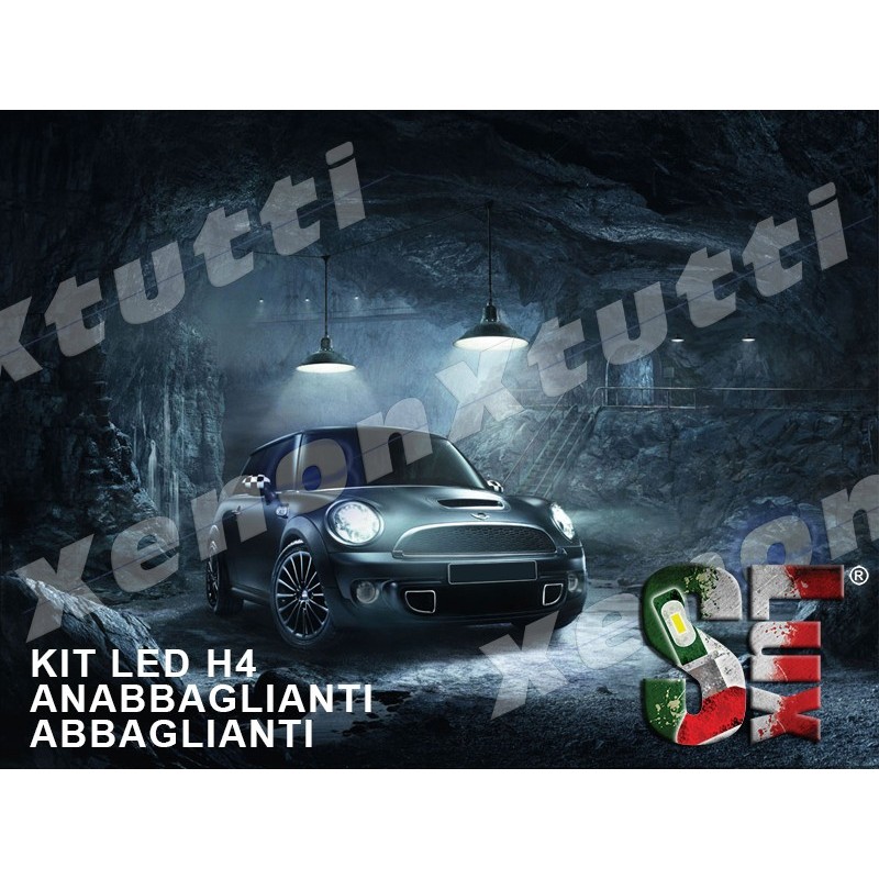 Lampade Led Anabbaglianti e Abbaglianti H4 per MINI Clubman R55 tecnologia CANBUS Kit 6000k Luce Bianca