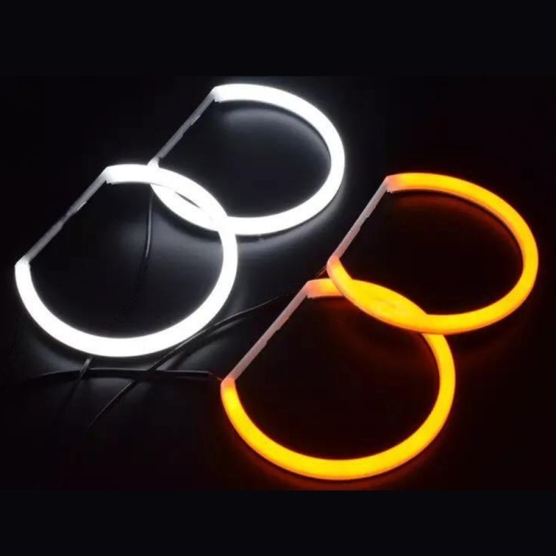 effetto luminoso Angel Eyes Led Cotton 104 mm Bianco Arancio 4 Pezzi Tagliati