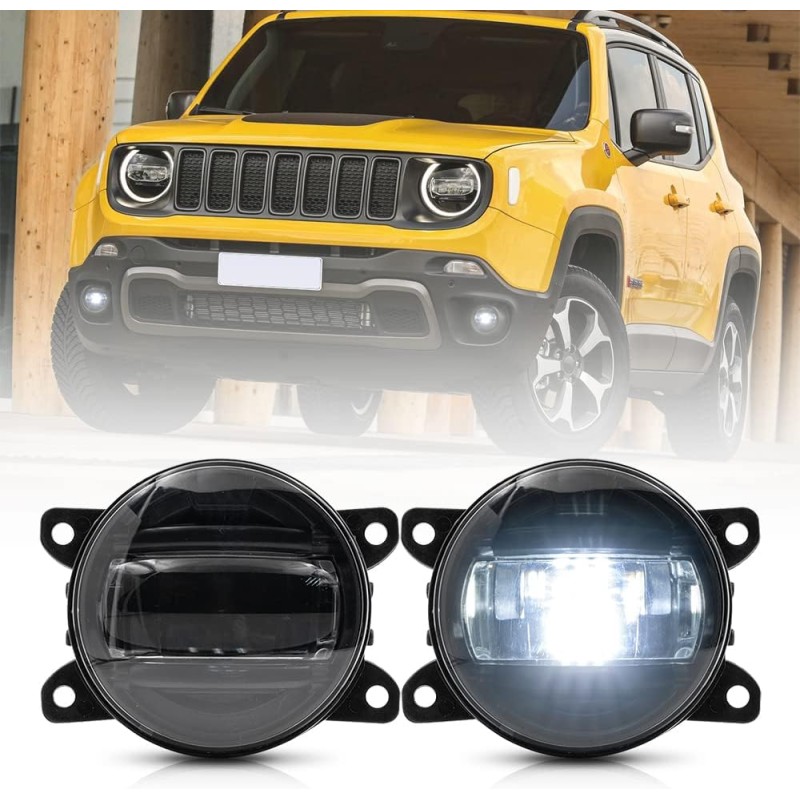 Faretti Fendinebbia Jeep Renegade Led 6000k Canbus Fog 68256470AA 5182426AA