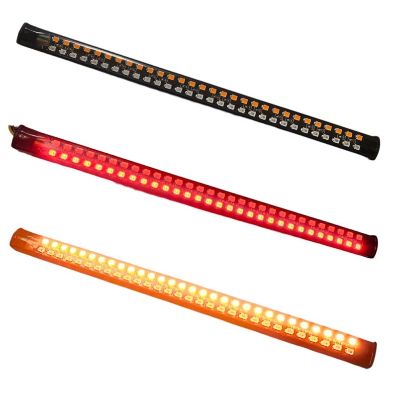 Freccia Sequenziale Posizione Rosso e Stop Effetto Strobo Light Dinamica Strip Arancione 45 cm