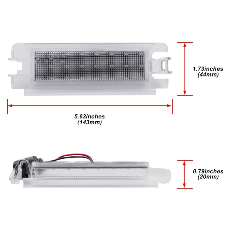 Plafoniera Targa Led Dacia Logan Sandero Placchetta Completa Bianca 6000k