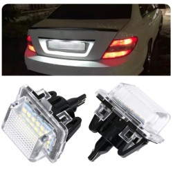 Plafón de Matrícula LED Mercedes-Benz Clase C W204 S204 C204 Placa Blanca Completa 6000k