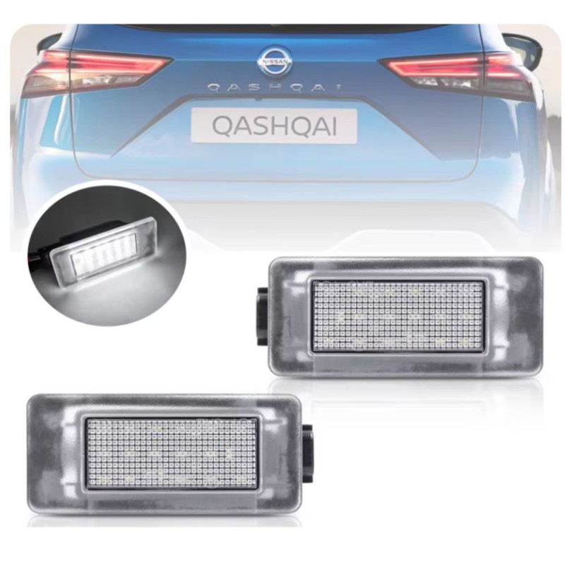 Lampade Led Targa  per NISSAN Qashqai III J12 tecnologia CANBUS Kit 6000k Luce Bianca