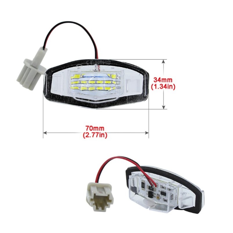 dimensioni Plafoniera LED LUCI Targa per HONDA CIVIC VII Lampada Specifica serie TOP CANBUS