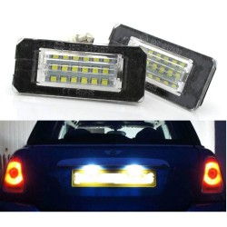 Plafoniera Targa Led  Mini Roadster R59 Placchetta Completa Bianca 6000k 51132756227