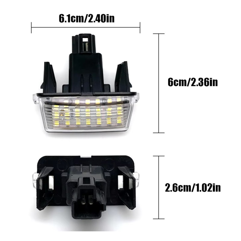 dimensioni Lampade Led Luci Targa Per Citroen DS4 Specifico Serie Top Canbus 6340.A3