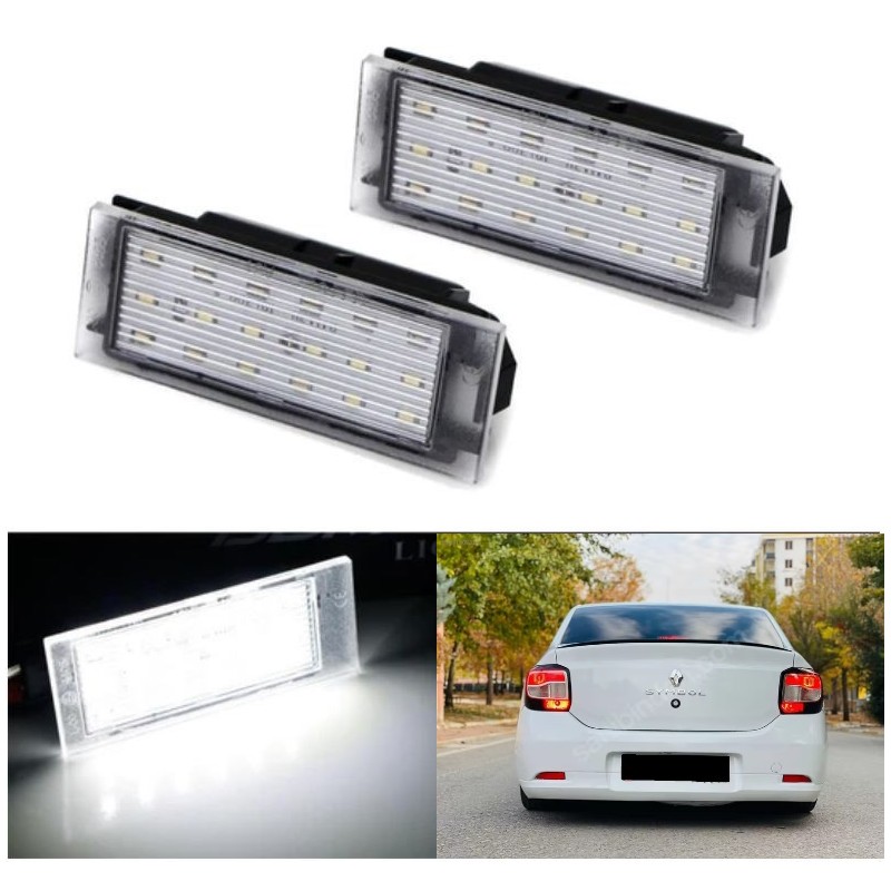 Lampade Led Targa Dacia Logan II tecnologia CANBUS 6000k Placchetta