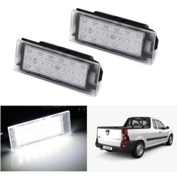 Lampade Led Targa Dacia Logan Pick-Up tecnologia CANBUS 6000k Placchetta