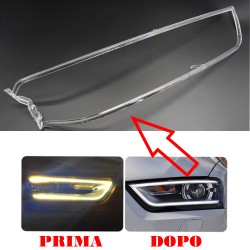 Acrylic Tube Light Guide Strip Light DRL Sinistro Audi Q3 2012 Ricambio Faro Led Fibra Ottica Policarbonato