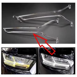 Fiber Optic Polycarbonate DRL Right Audi Q7 4M0941034 Replacement Headlight LED Acrylic Tube Guide Strip Light