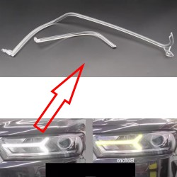 Fibra Ottica Policarbonato DRL Sinistro Audi Q7 4M0941044 Ricambio Faro Xenon Led Acrylic Tube Guide Strip Light