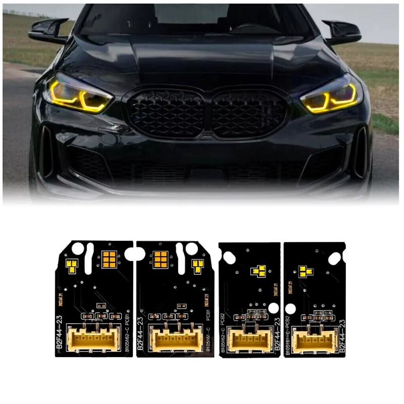 BMW 1 Series F40 F44 Yellow LED Module Headlight 9448115 9448116 Angel Eye Control Unit and Direction Indicators
