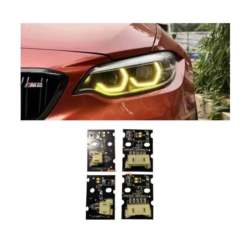 BMW F23 F22 LCI F87 Yellow Angel Eye LED Daytime Running Light Module Kit Replacement and Turn Signal