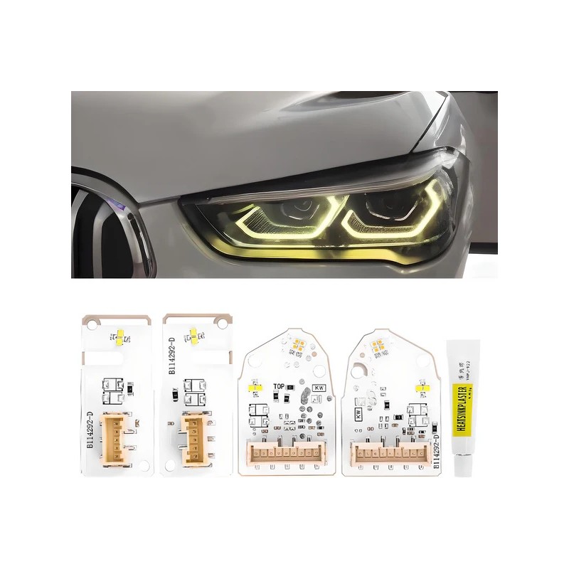 BMW F48 F49 LCI Replacement Angel Eye LED Daytime Running Light Module Kit and Turn Signal
