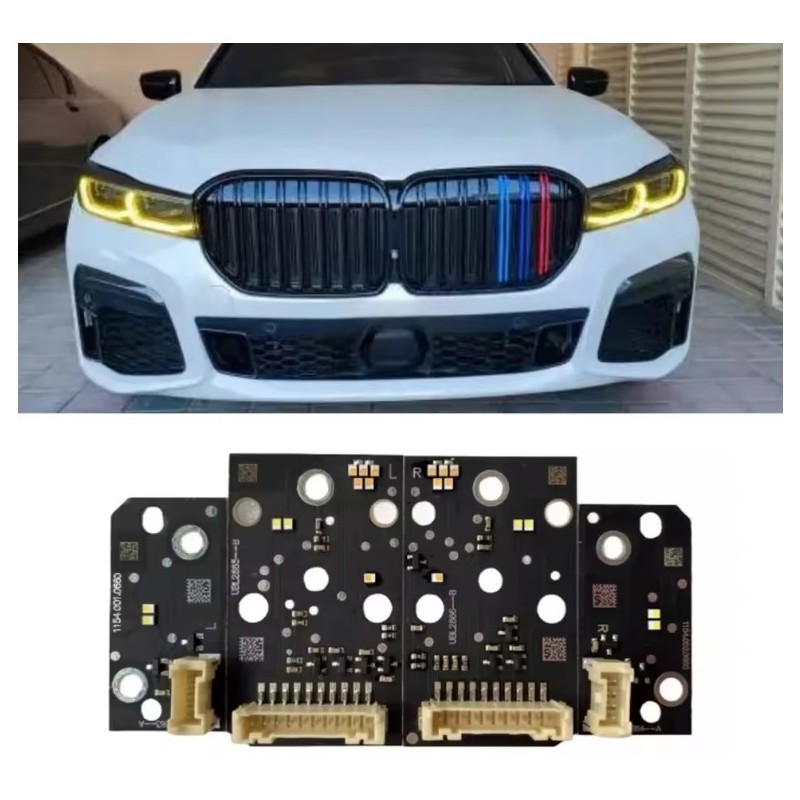 Led Modulo Giallo Faro BMW Serie G11 G12 LCI Luce Di Marcia Diurna DRL