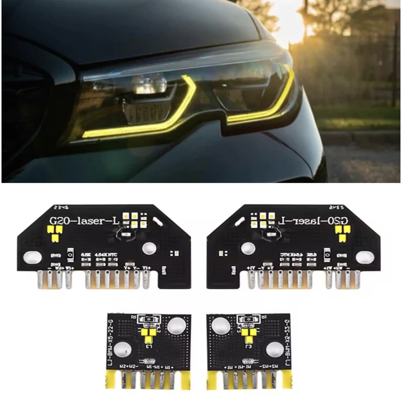 Led Modulo Giallo Faro BMW Serie 3 Series G20 G21 Laser Luce Di Marcia Diurna DRL e Freccia