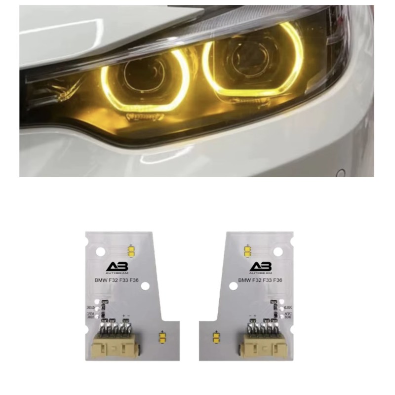 LED Module Yellow Headlight BMW 4 Series F32 F33 F36 Laser Daytime Running Light DRL 63117493227 63117493228