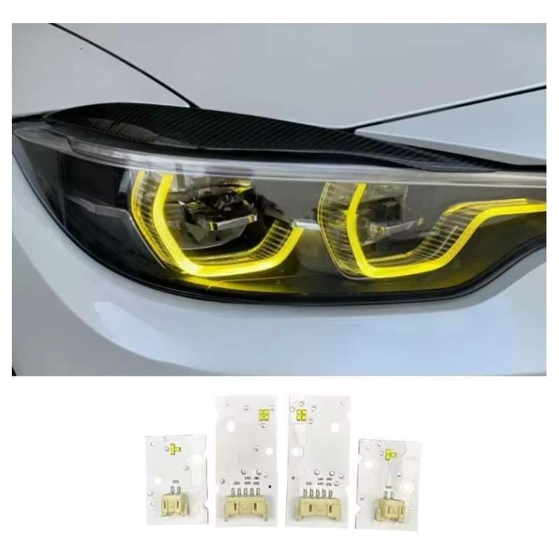 Led Modulo Giallo Faro BMW Serie 4 F36 F32 F82 F80 F33 LCI Luce Di Marcia Diurna DRL