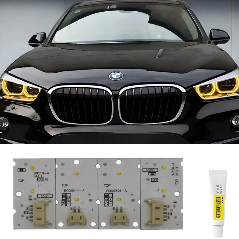 Yellow Angel Eye LED Daytime Running Light Module Kit for BMW F48 F49 from 2014 to 2019 Replacement