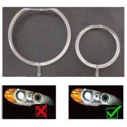 Fibra Ottica Policarbonato DRL BMW X5 E70 LCI Ricambio Faro Xenon Led Acrylic Tube Guide Strip Light