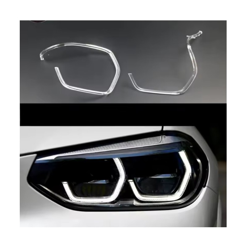 Faro delantero de fibra óptica de policarbonato sinistro DRL para BMW Serie X1 F48 F49 LCI