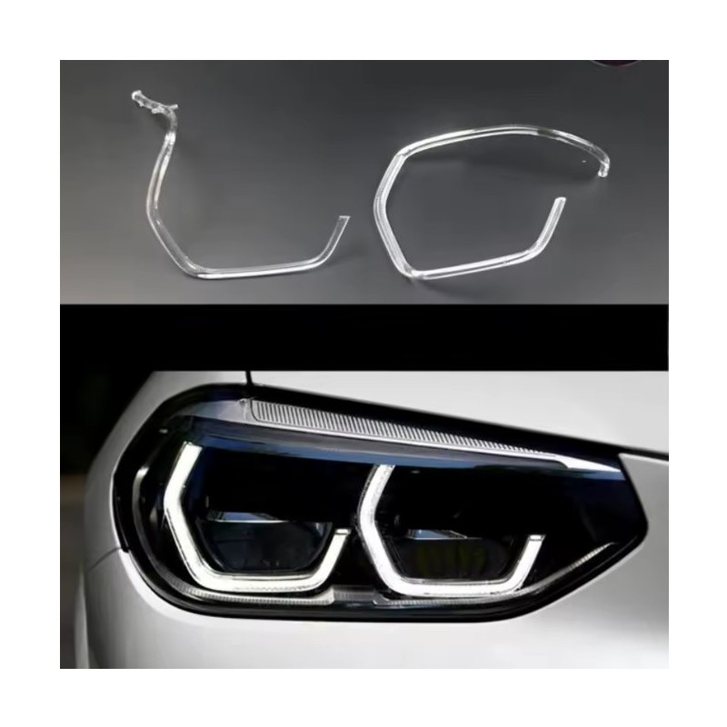 Fiber Optic Polycarbonate Right DRL BMW iX3 Series G08 Replacement Headlight LED Acrylic Tube Guide Strip Light