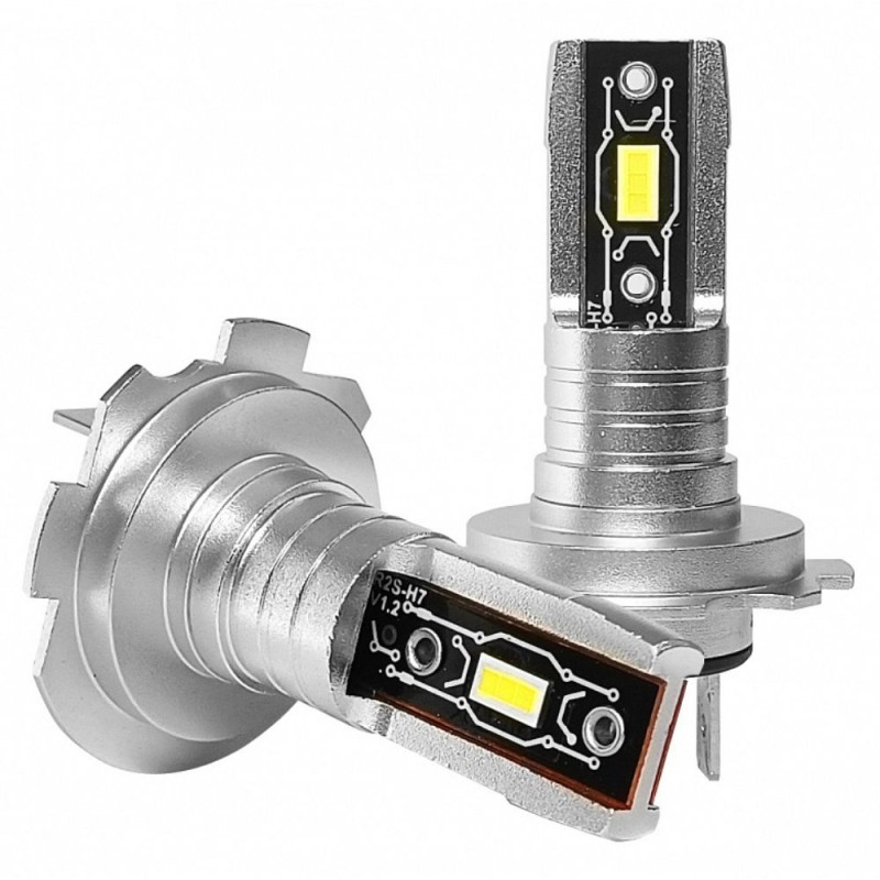 Lampade Led H7 EASY No FAN Stessa Misura Originale 8000K 40W