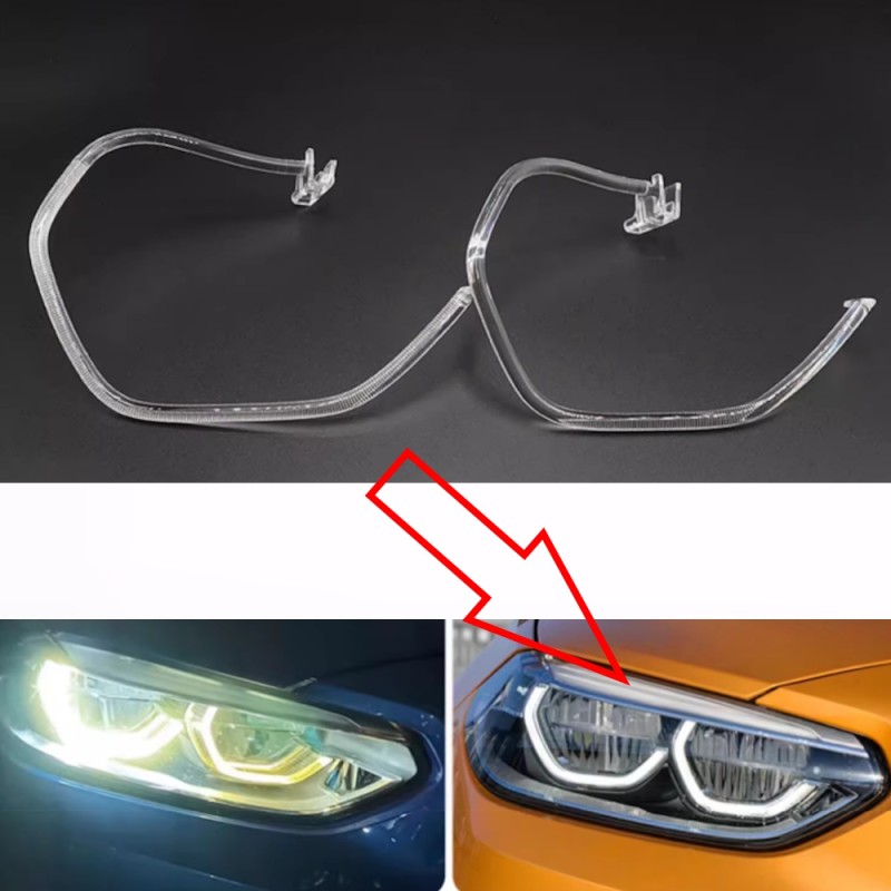 Fiber Optic Polycarbonate Right DRL BMW 1 Series F52 Replacement Headlight LED Acrylic Tube Guide Strip Light