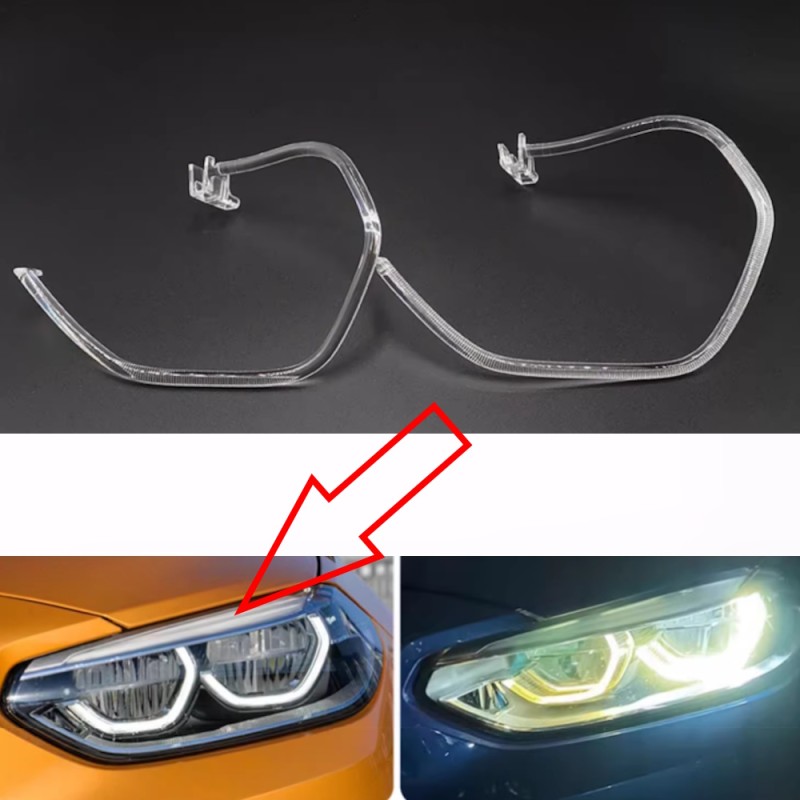 Fiber Optic Polycarbonate Left DRL BMW 1 Series F52 Replacement Headlight LED Acrylic Tube Guide Strip Light