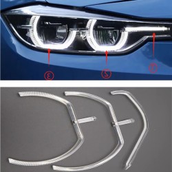 Fiber Optic Polycarbonate Right DRL BMW 3 Series F35 FULL LED Replacement Headlight Led Acrylic Tube Guide Strip Light