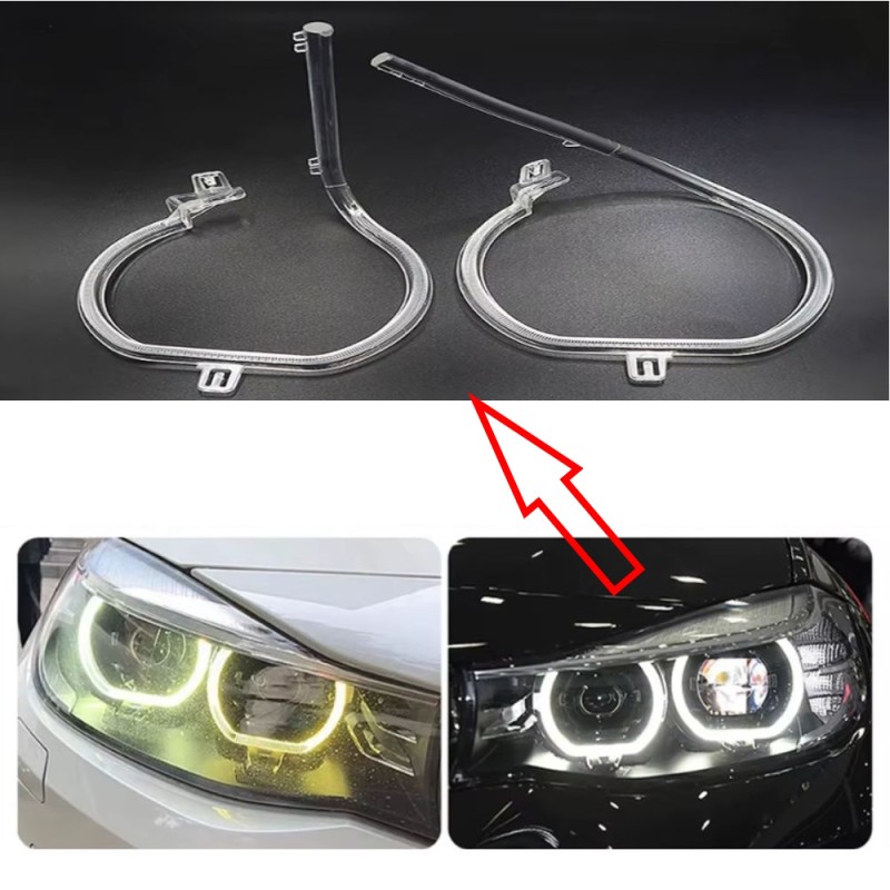 Fiber Optic Polycarbonate Left DRL BMW 3 Series F34 Replacement Headlight LED Acrylic Tube Guide Strip Light