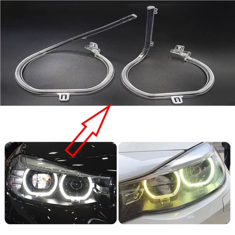 Fiber Optic Polycarbonate Right DRL BMW 3 Series F34 Replacement Headlight LED Acrylic Tube Guide Strip Light