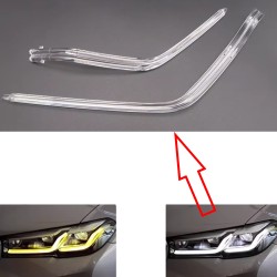 Fibra Ottica Policarbonato Sinistro DRL BMW Serie 5 G38 Ricambio Faro Led Acrylic Tube Guide Strip Light