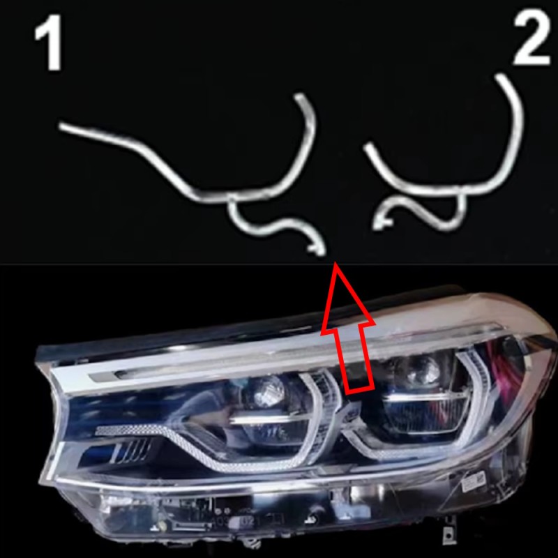 Fiber Optic Polycarbonate Left DRL BMW 6 Series GT G32 Replacement Headlight LED Acrylic Tube Guide Strip Light