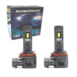 Lampade Led H8 6000K 90W Kit SLUX Mini Super Luminoso Ultracompatto Super Canbus Plug & Play Bianco Ghiaccio