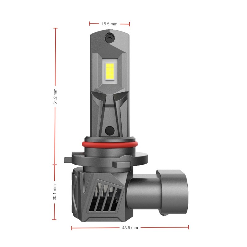 misura Lampade Led HB3 9005 6000K 90W Kit SLUX Mini Super Luminoso Ultracompatto Super Canbus Plug & Play Bianco Ghiaccio