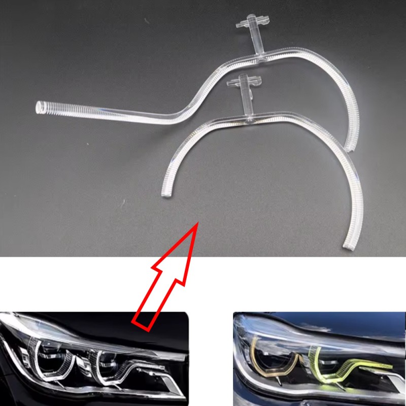 Fibra Ottica Policarbonato Destro DRL BMW Serie 7 G11 G12 HIGH Ricambio Faro Led Acrylic Tube Guide Strip Light