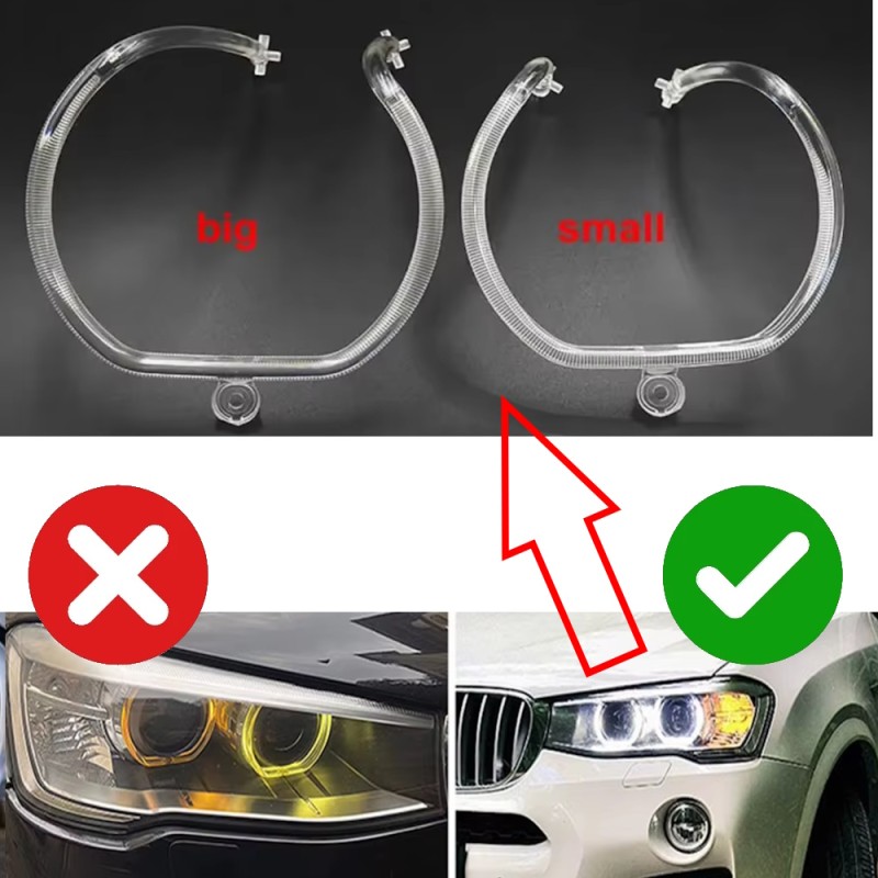 Fiber Optic Polycarbonate Left DRL BMW Series X3 F25 X4 F26 Replacement Headlight LED Acrylic Tube Guide Strip Light